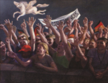 Wir sind das Volk,  2010, Mischtechnik auf Hartfaser, 100 x 140 cm