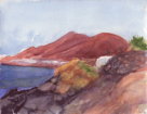 Kanarische Uferlandschaft, Aquarell, 2005