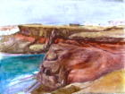 Küstenmotiv Lanzarote, Aquarell, 2011