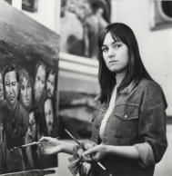 Gudrun Brüne, Atelier in Leipzig, 1973